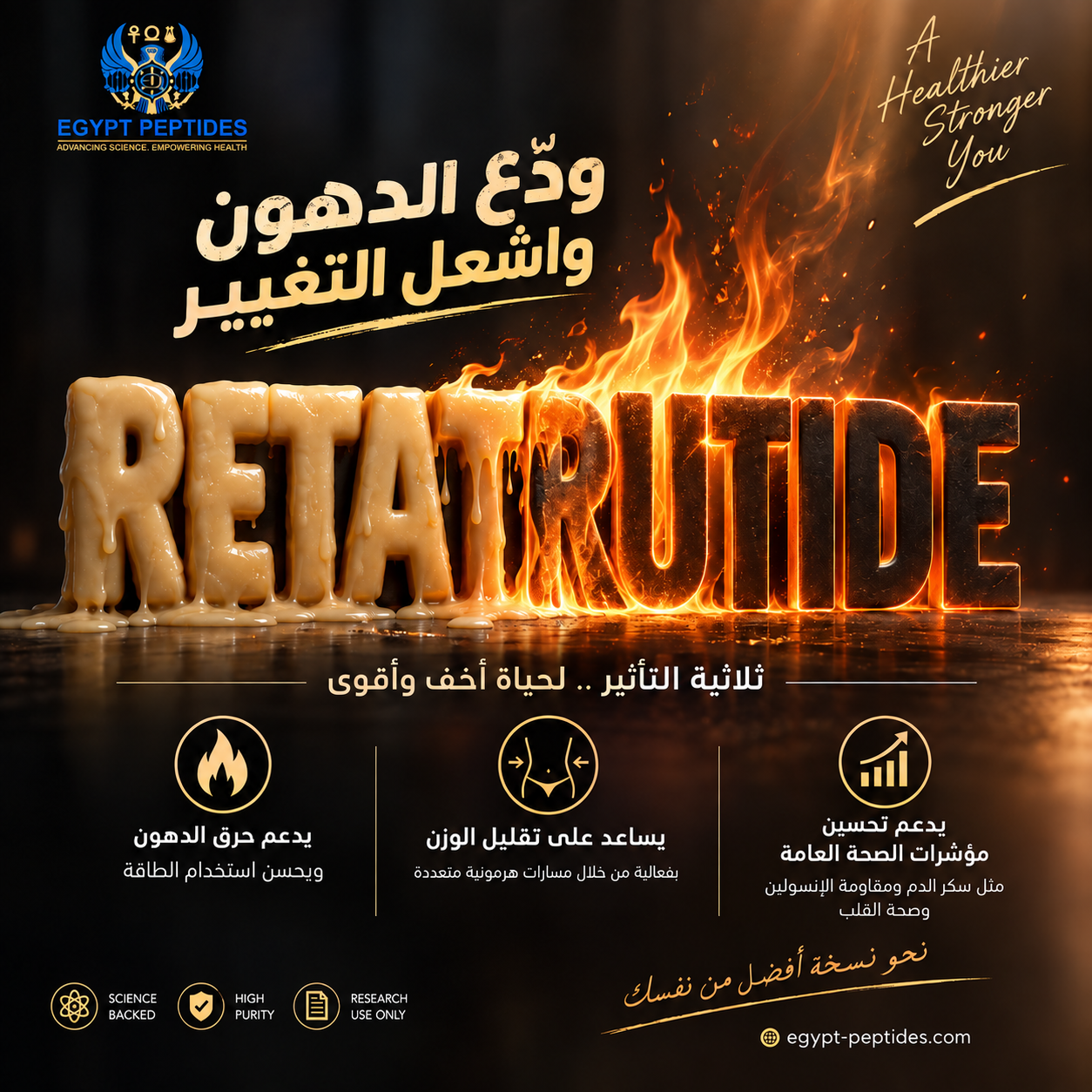 Retatrutide campaign visual for original Retatrutide Egypt