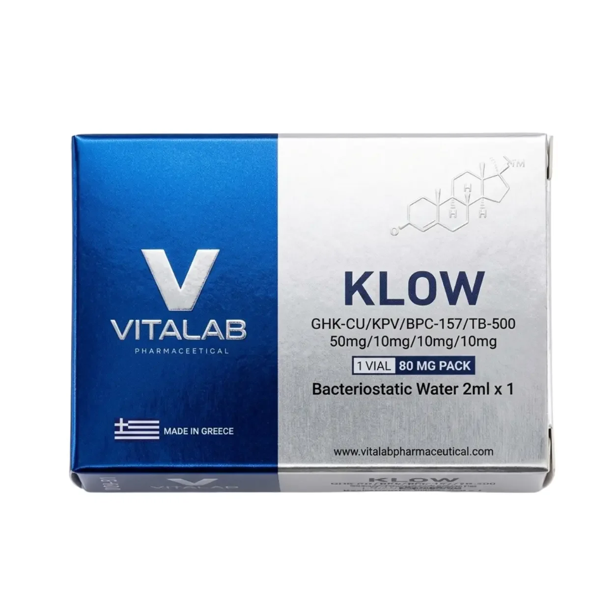 KLOW Blend 80mg Pack (GHK-Cu / KPV / BPC-157 / TB-500) - Vitalab Pharmaceutical original peptide Egypt - كلو بليند 80 مجم بكج (GHK-Cu / KPV / BPC-157 / TB-500) - فيتالاب أصلي في مصر
