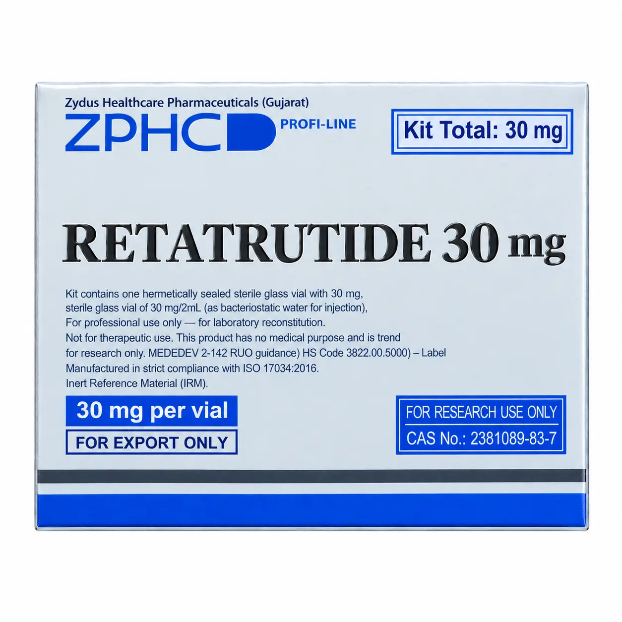 بيبتيد ZPHC - Retatrutide 30mg Vial - ريتاتروتايد 30 مجم فايل) - ZPHC Peptide Egypt